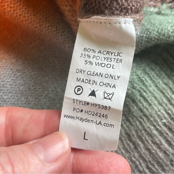 Hayden Wool Blend Button Down Cardigan – Multi-Color – Size Large - Picture 7 of 9